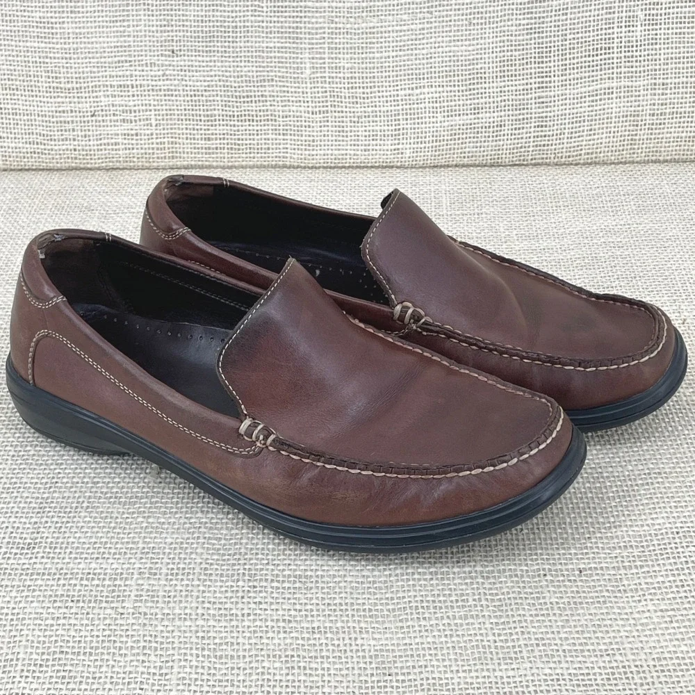 Cole‎ Haan Grant Escape Mens Brown Leather Loafers Drivers Shoes C11404 Size 10M